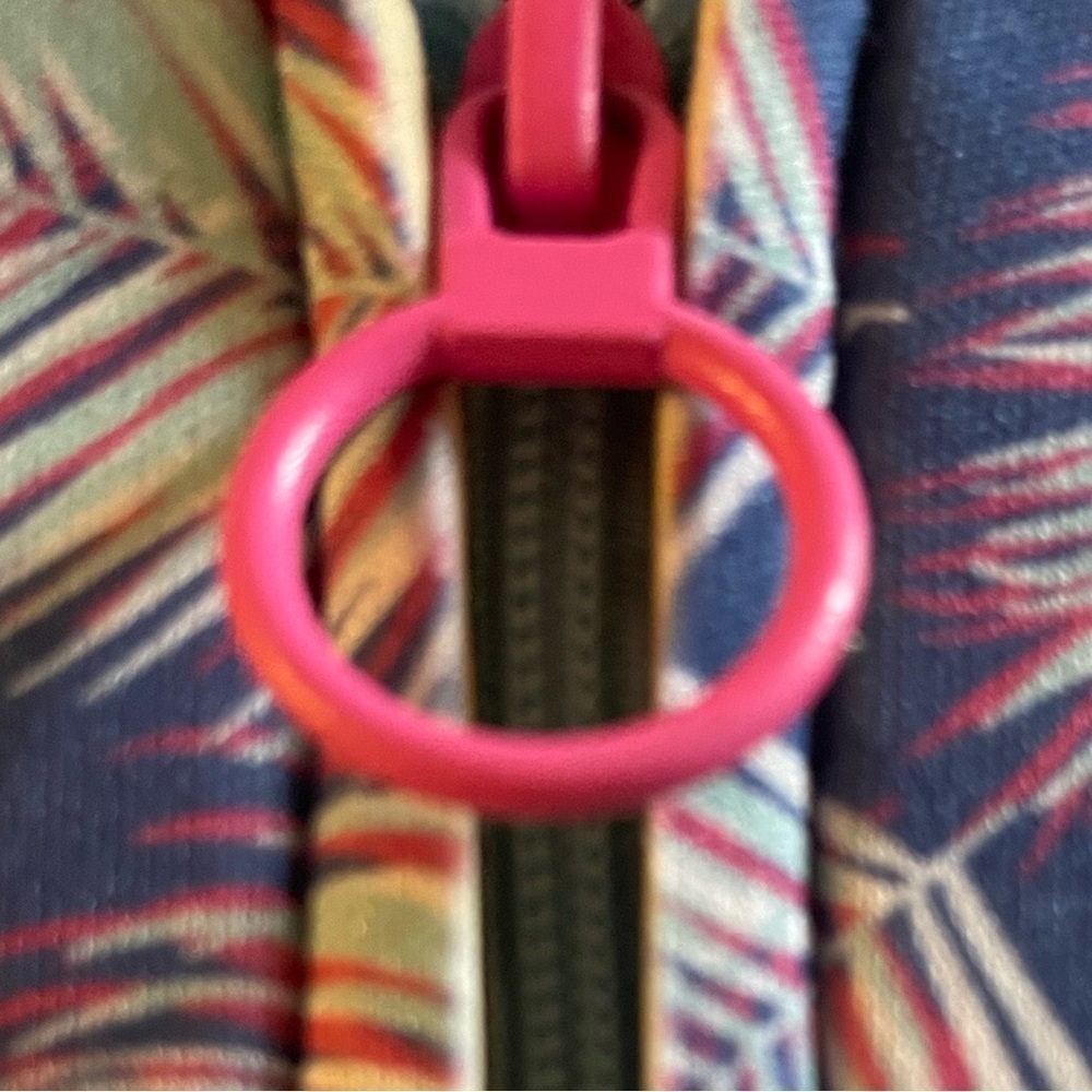 Tropical pink blue purple zipper drink cozy cooler bottle warmer - Picture 3 of 8